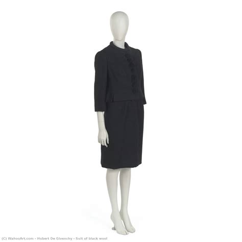 hubert de givenchy suit of black wool|Suit of black wool .